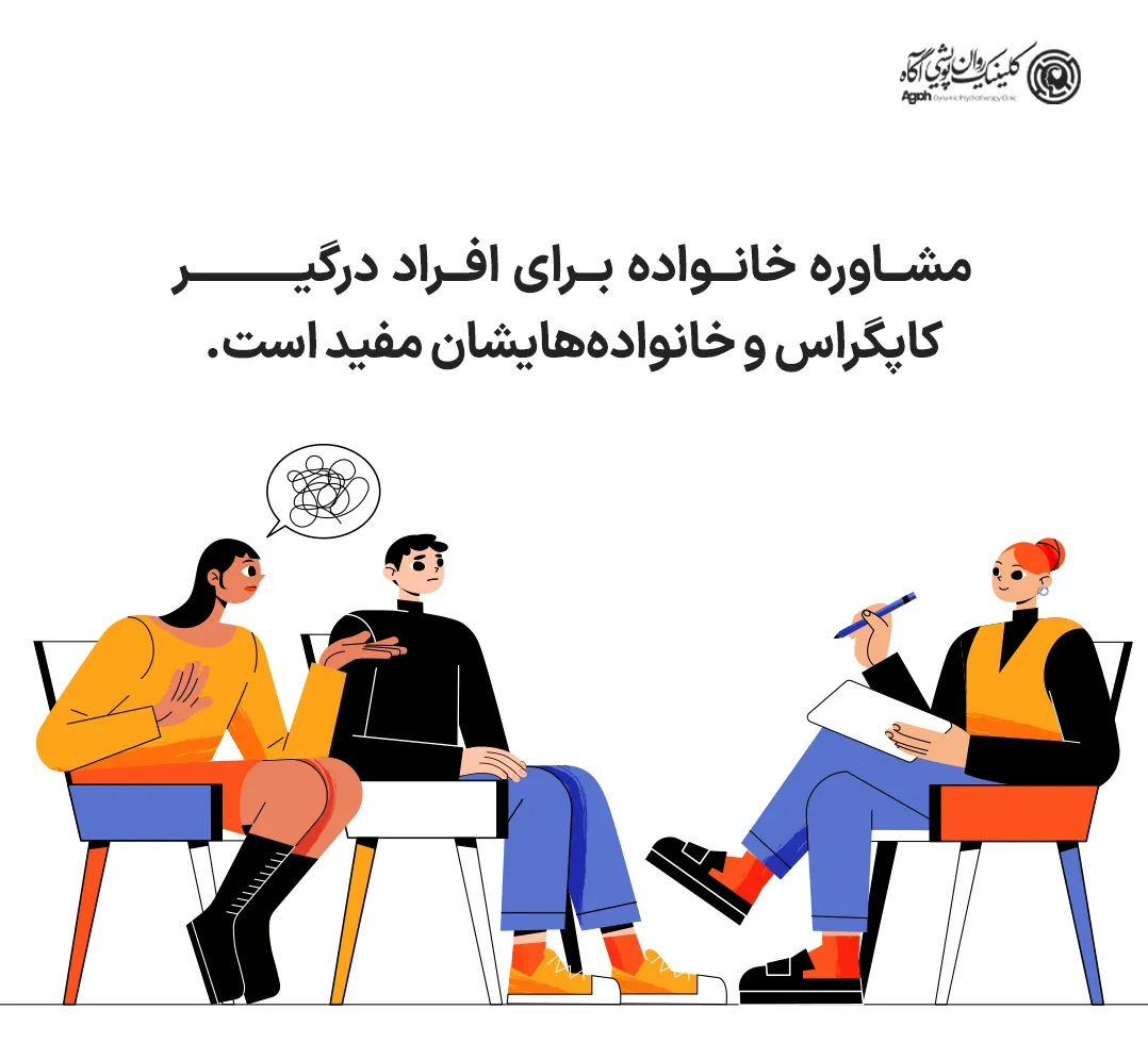 مشاوره خانواده برای افراد درگیر کاپگراس و خانوادههایشان مفید است.