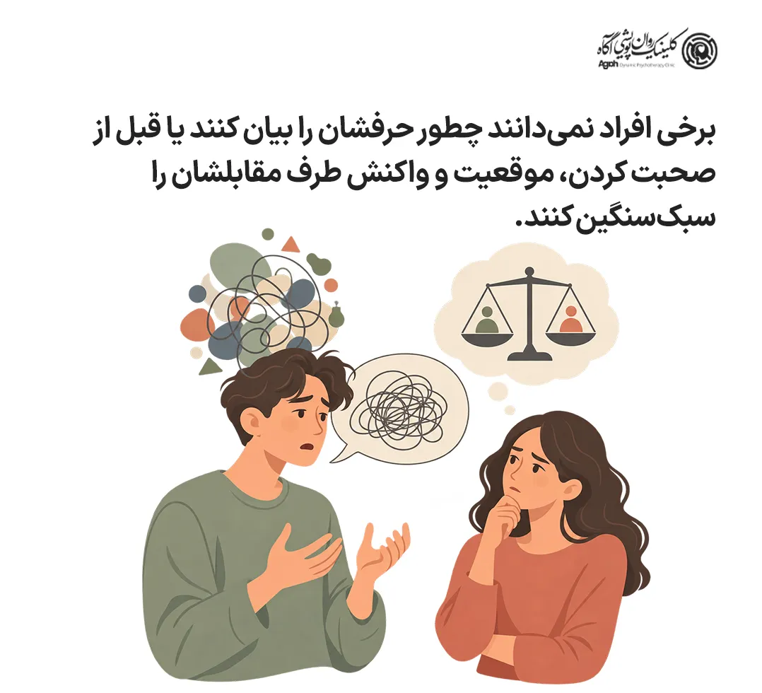 دشواری در بیان حرفها و احساسات